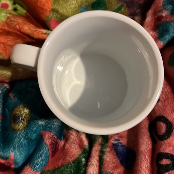 FRINGE “WEEKENDS coffee & PAWS” mug white with black letters & gold paw dog cat - Picture 4 of 5